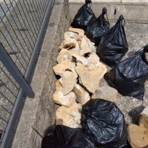 長崎市で庭のコンクリートブロックの処分